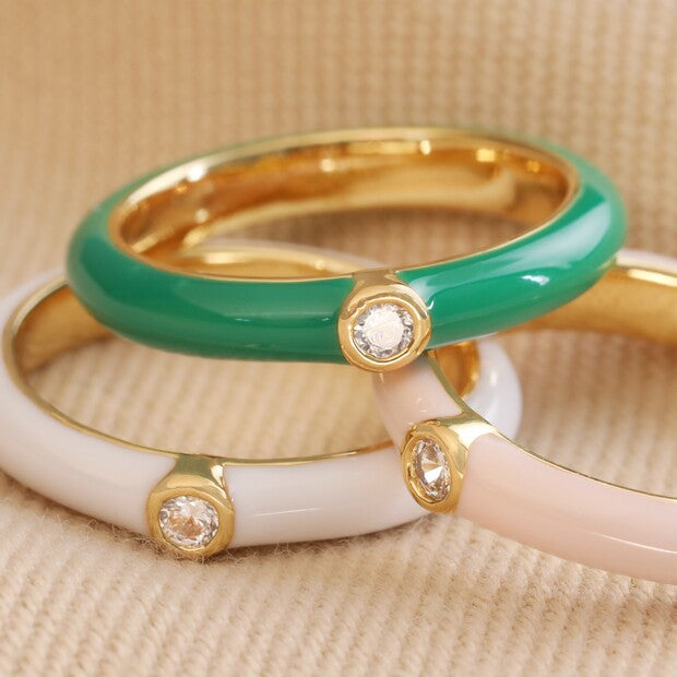 PINK ENAMEL RING