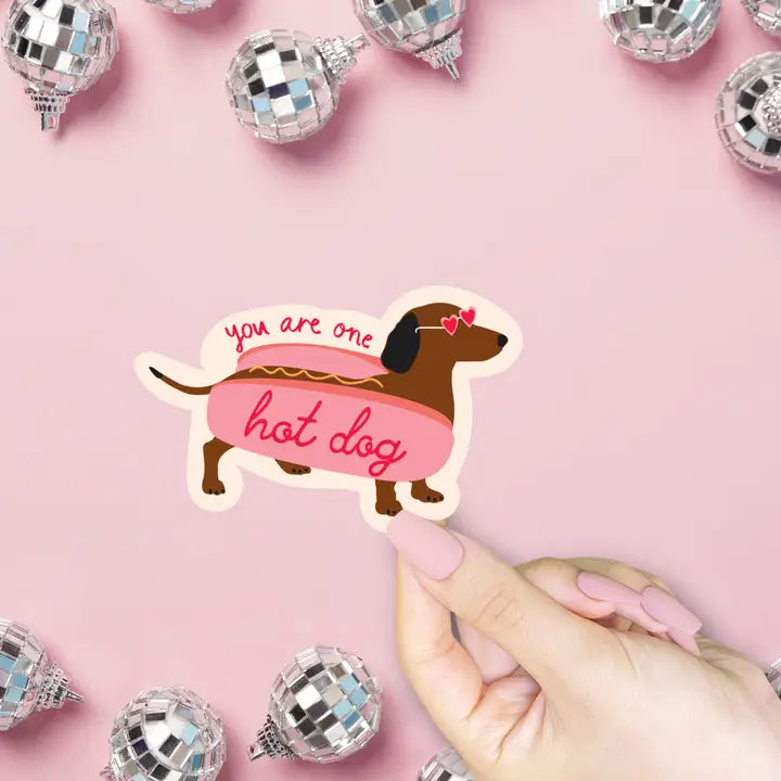 'ONE HOT DOG' STICKER