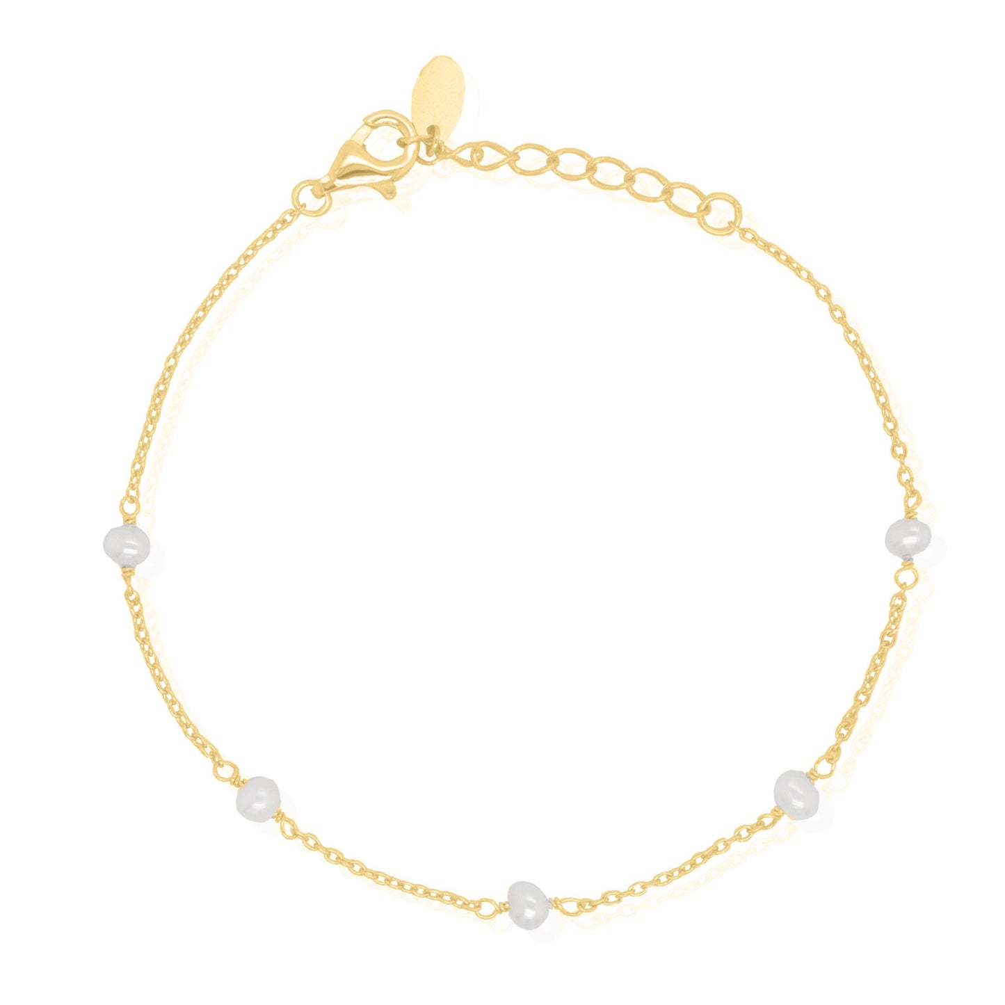 GOLD DAINTY PEARL BRACELET