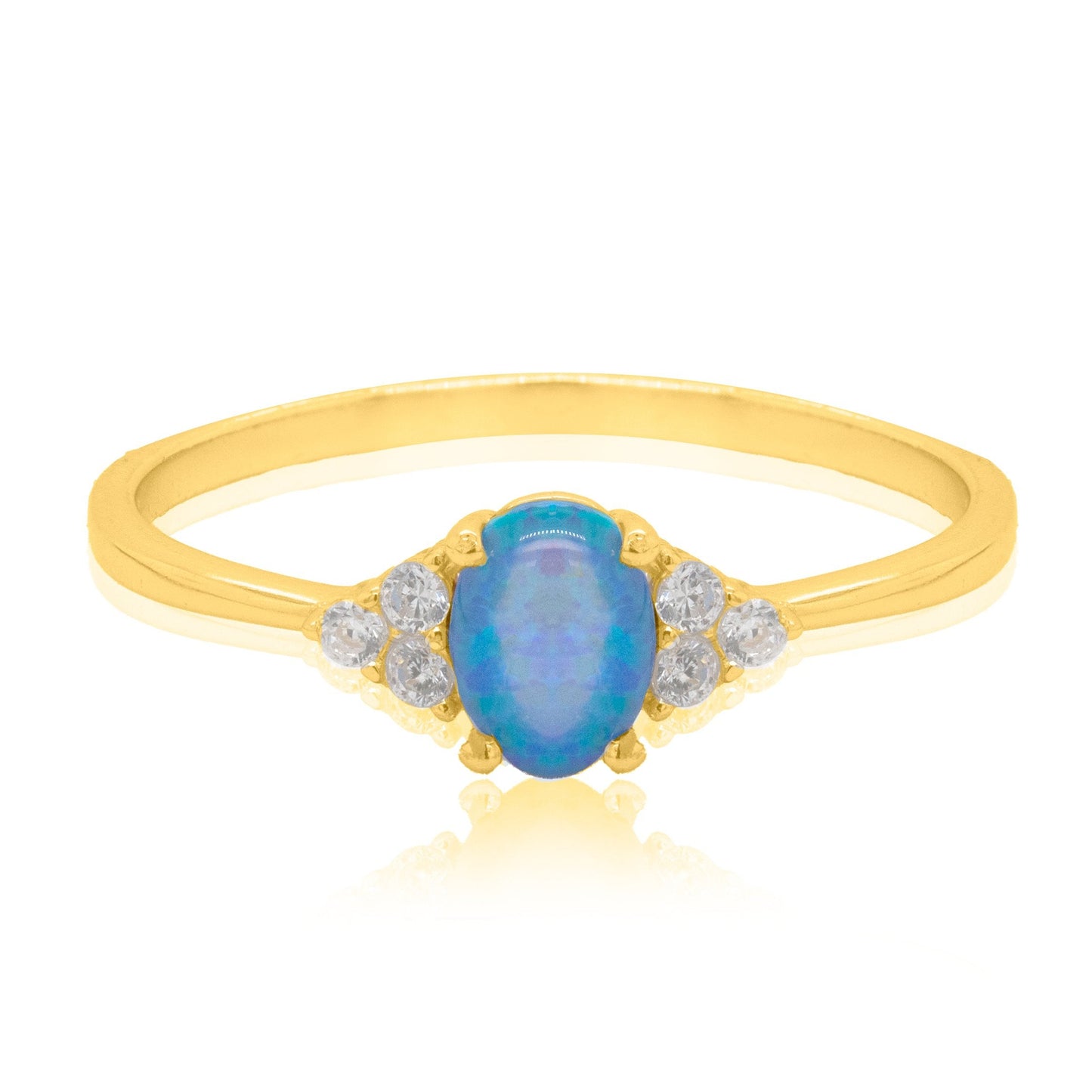 GOLD/BLUE OPAL RING