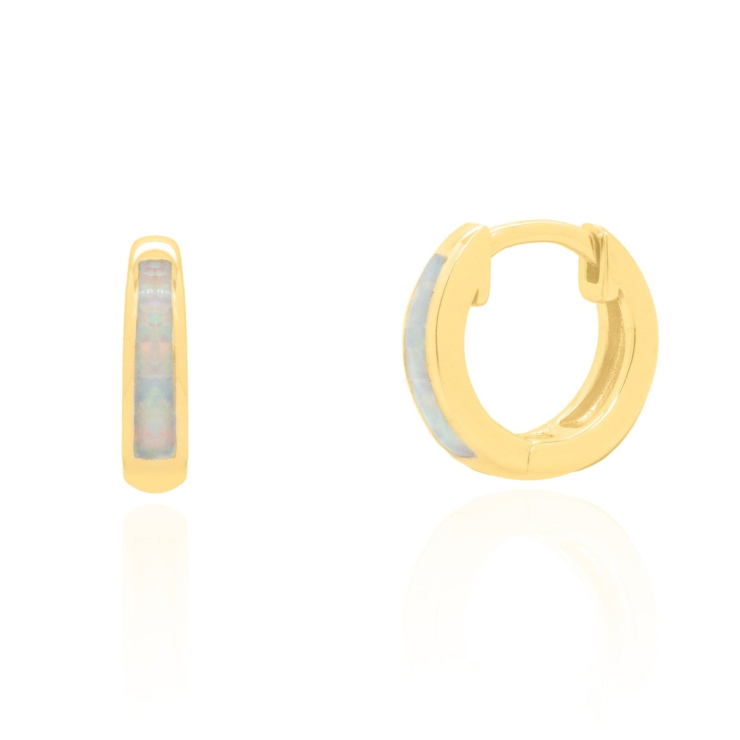 GOLD WHITE OPAL HUGGIES