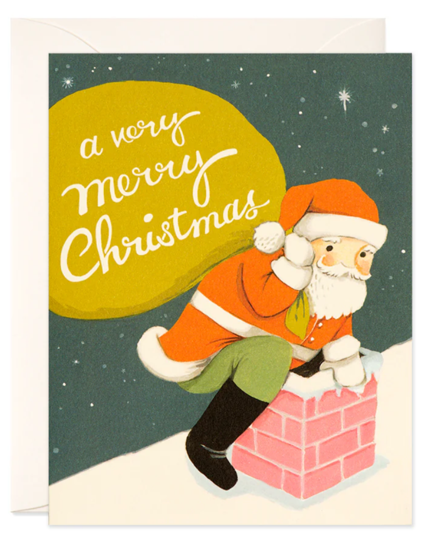 SANTA ON ROOFTOP HOLIDAY CARD