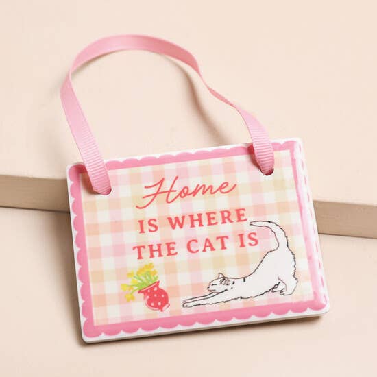 CAT HANGING PLAQUE