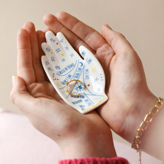 PALM READING TRINKET DISH