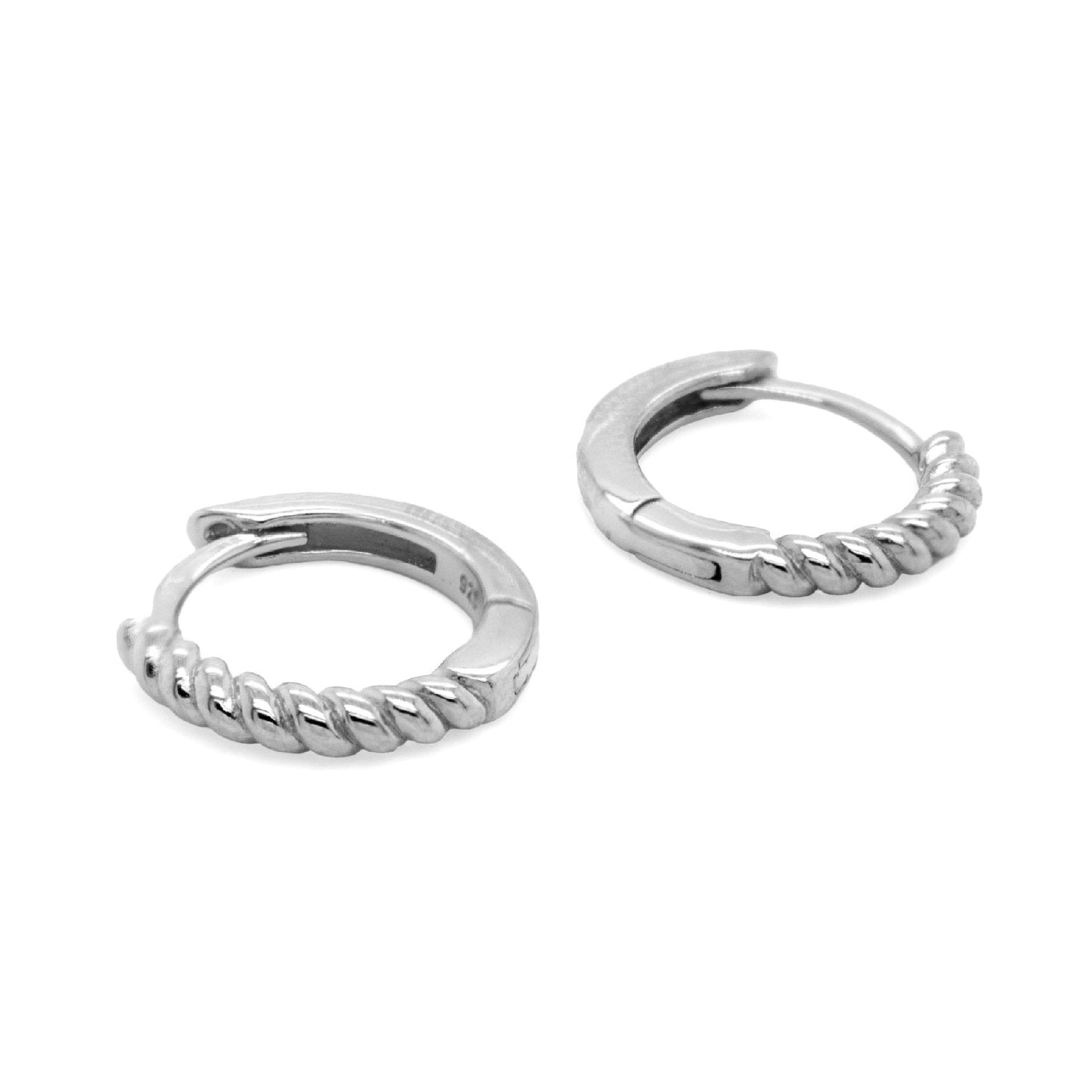 SILVER DEMI CROISSANT TWIST HUGGIES