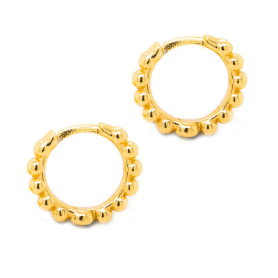 GOLD PLAIN BEADED HUGGIES