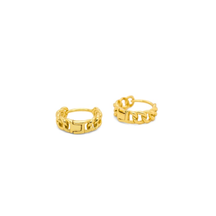 CURB CHAIN HUGGIES in GOLD or SILVER