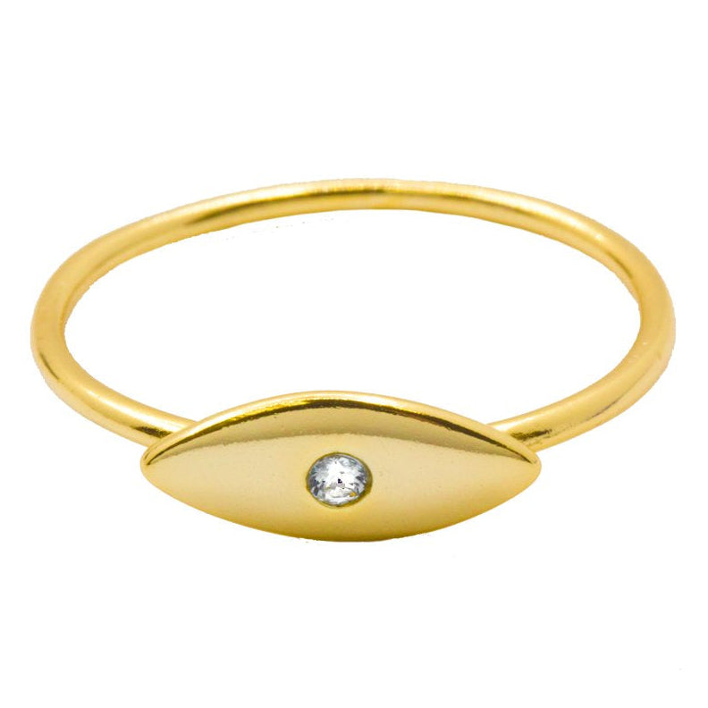 GOLD EVIL EYE RING