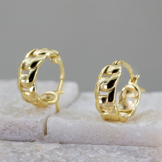 CHUNKY CUBAN LINK HUGGIES in GOLD or SILVER