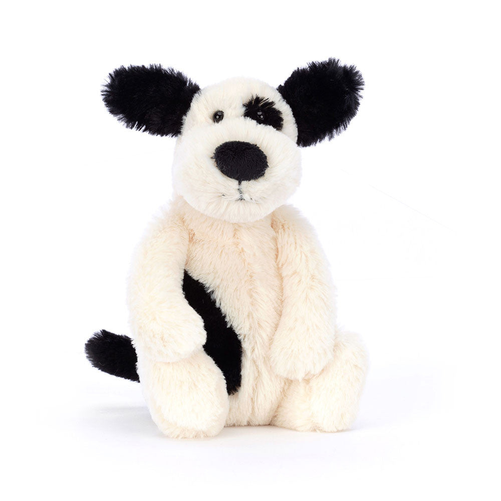JELLYCAT BASHFUL BLACK & CREAM PUPPY
