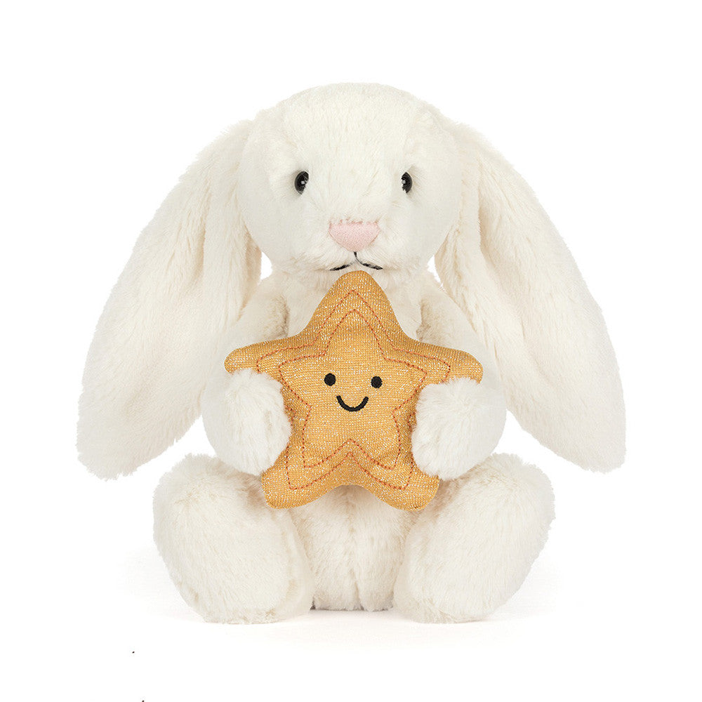 JELLYCAT CREAM BUNNY WITH STAR