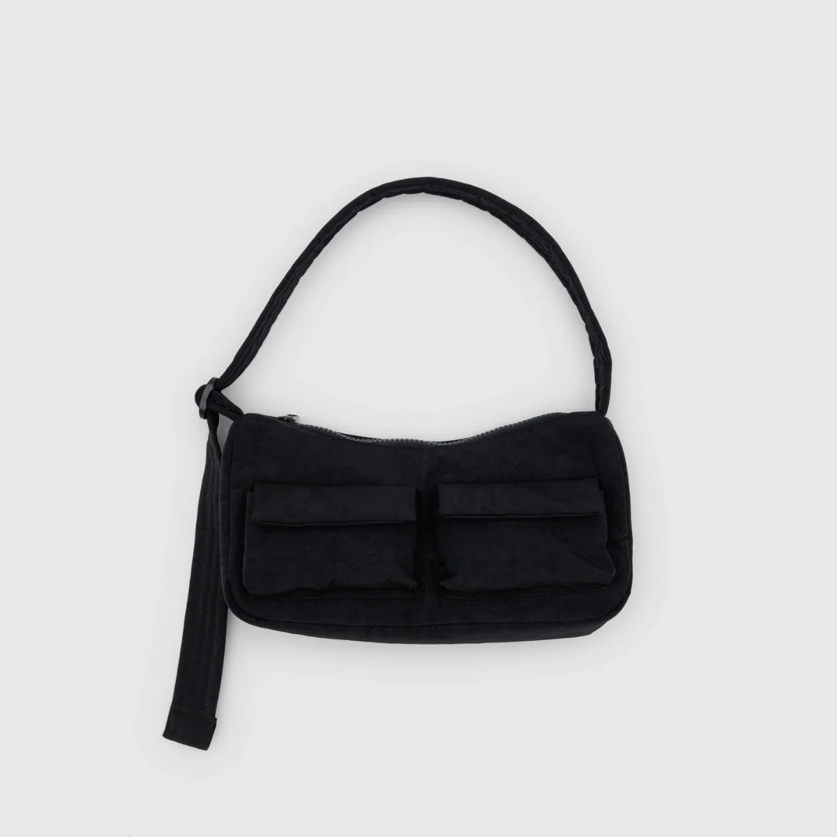 BLACK CARGO SHOULDER BAG