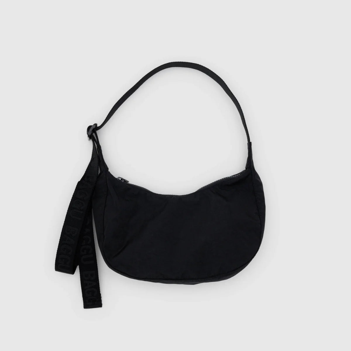 BLACK SMALL NYLON CRESCENT BAG