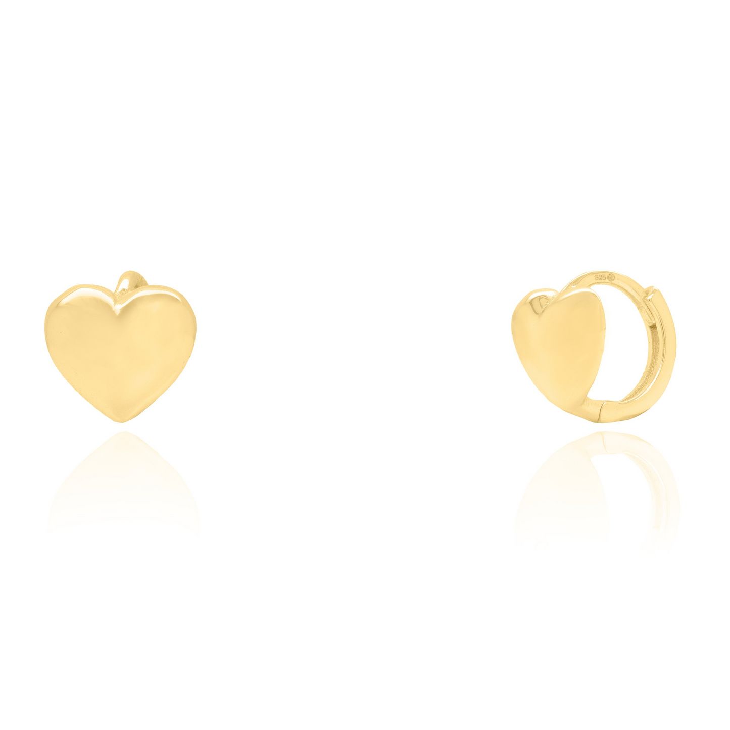GOLD PUFFY HEART HUGGIES