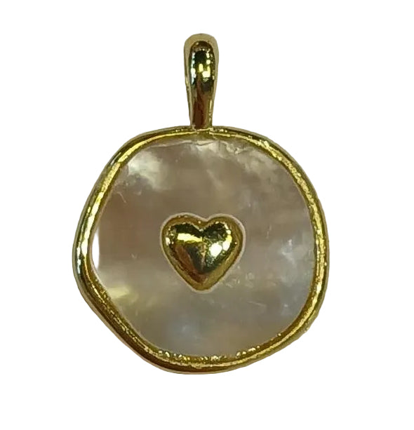 MOTHER OF PEARL DISK CHARM