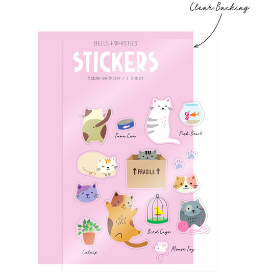 CATS CLEAR STICKERS