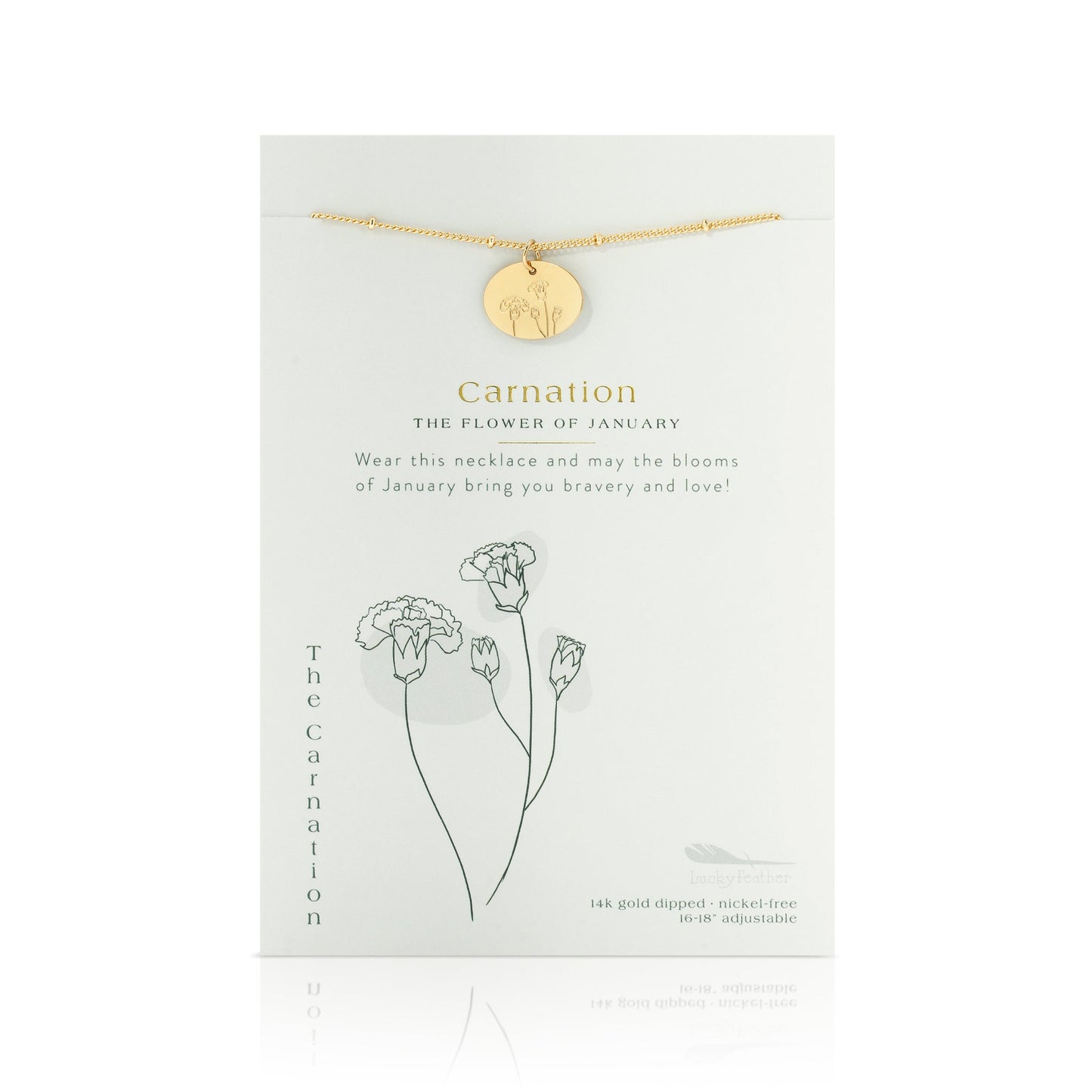 JAN BIRTH FLOWER NECKLACE