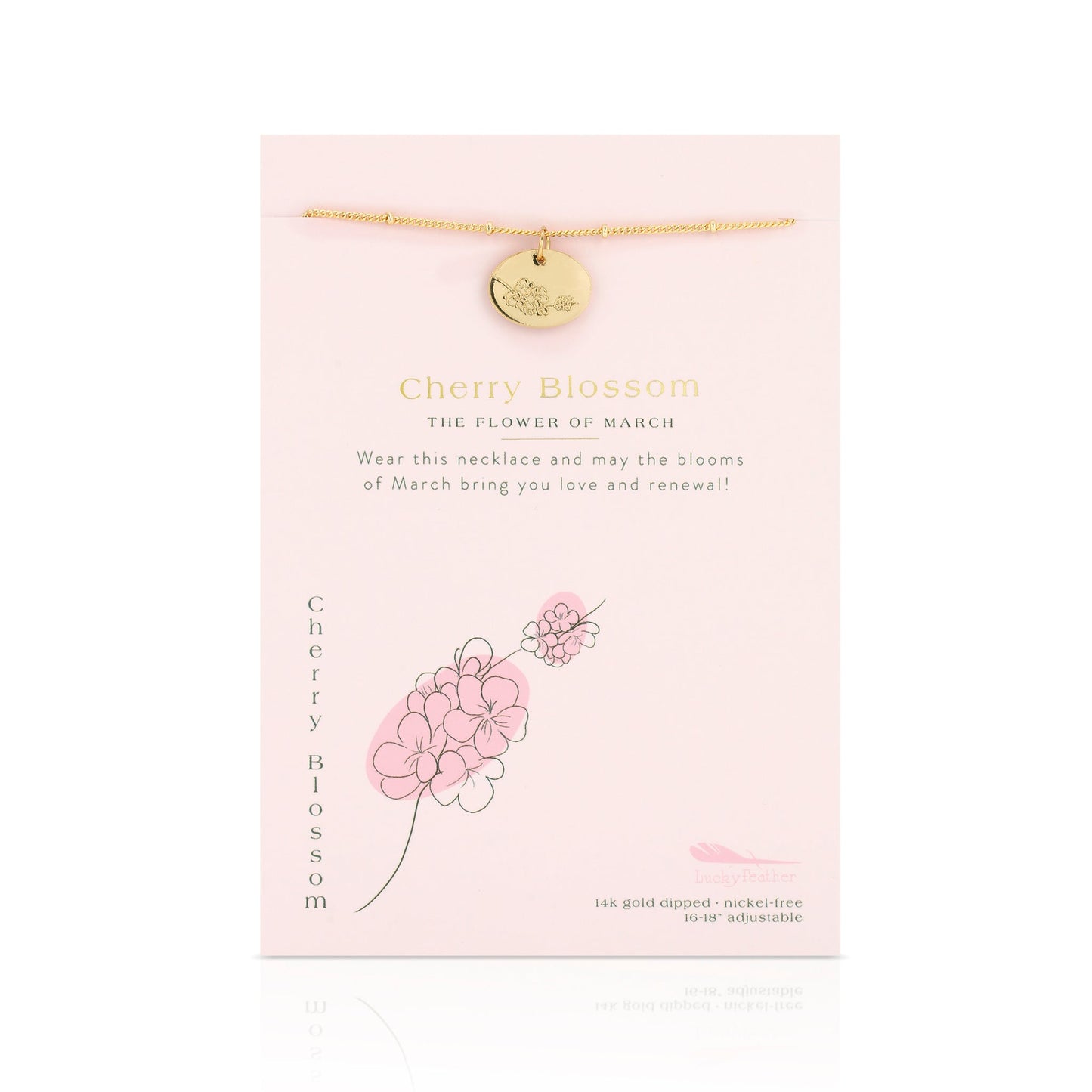 MARCH BIRTH FLOWER NECKLACE