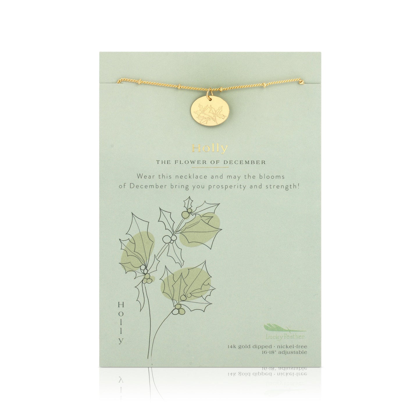 DECEMBER BIRTH FLOWER NECKLACE