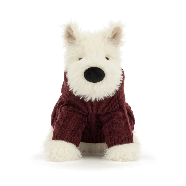 JELLYCAT MUNRO SCOTTIE DOG 'WINTER JUMPER'