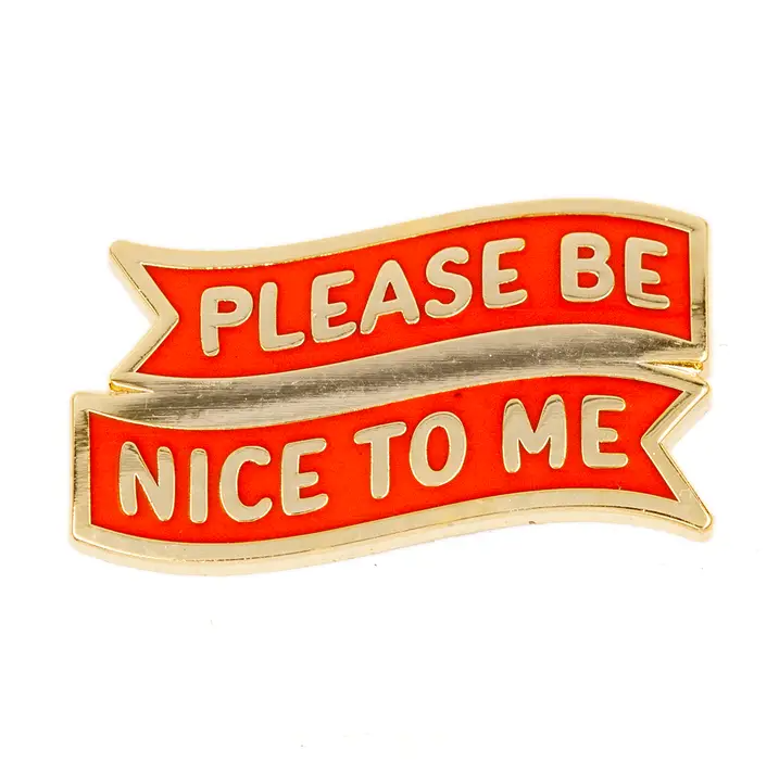 'PLEASE BE NICE TO ME' PIN