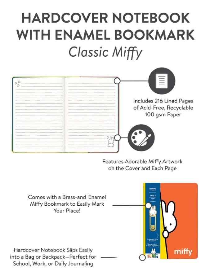 MIFFY NOTEBOOK W/BOOKMARK