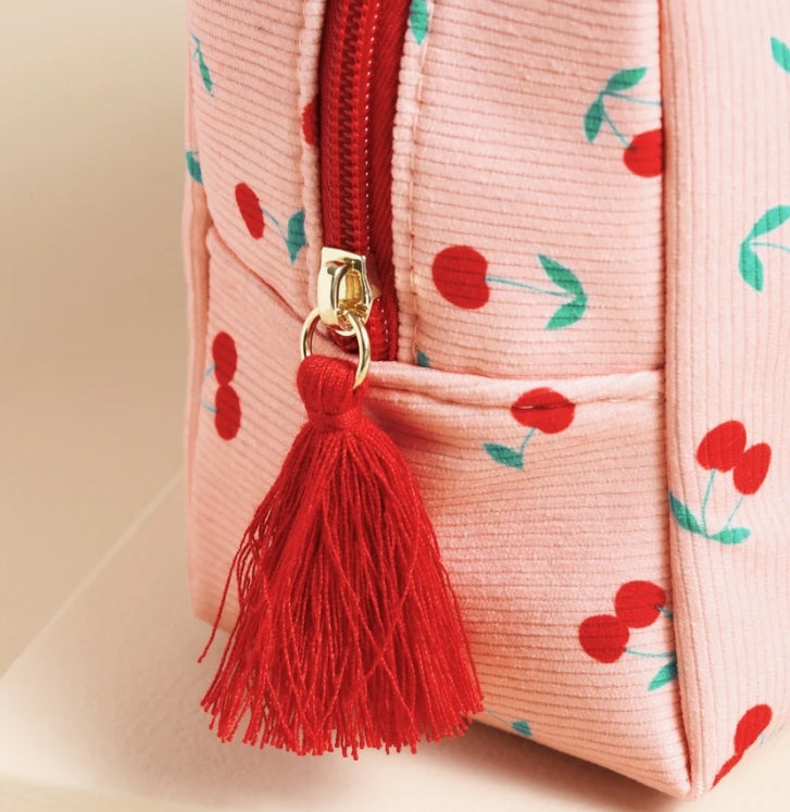 CHERRY PRINT MAKEUP BAG