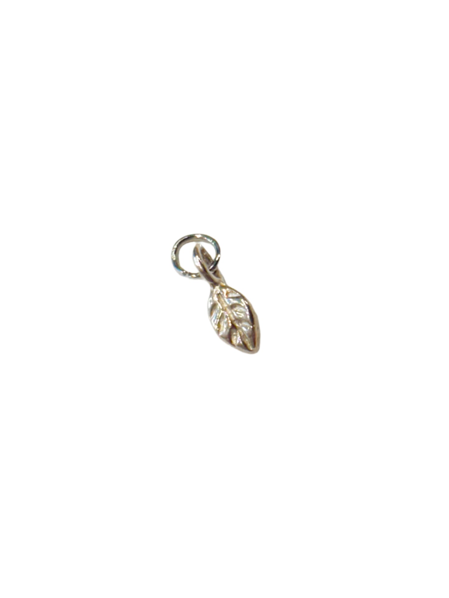 TINY SILVER LEAF CHARM