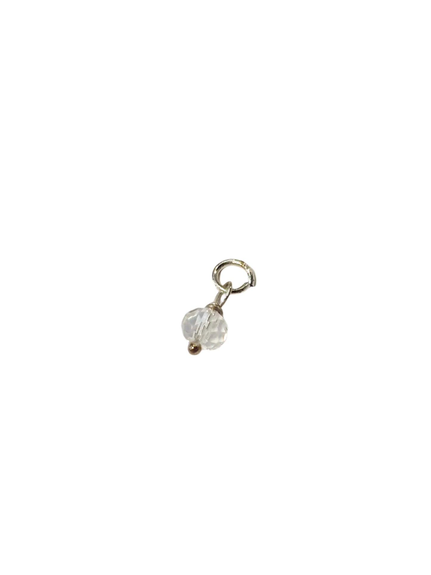 SILVER QUARTZ CHARM