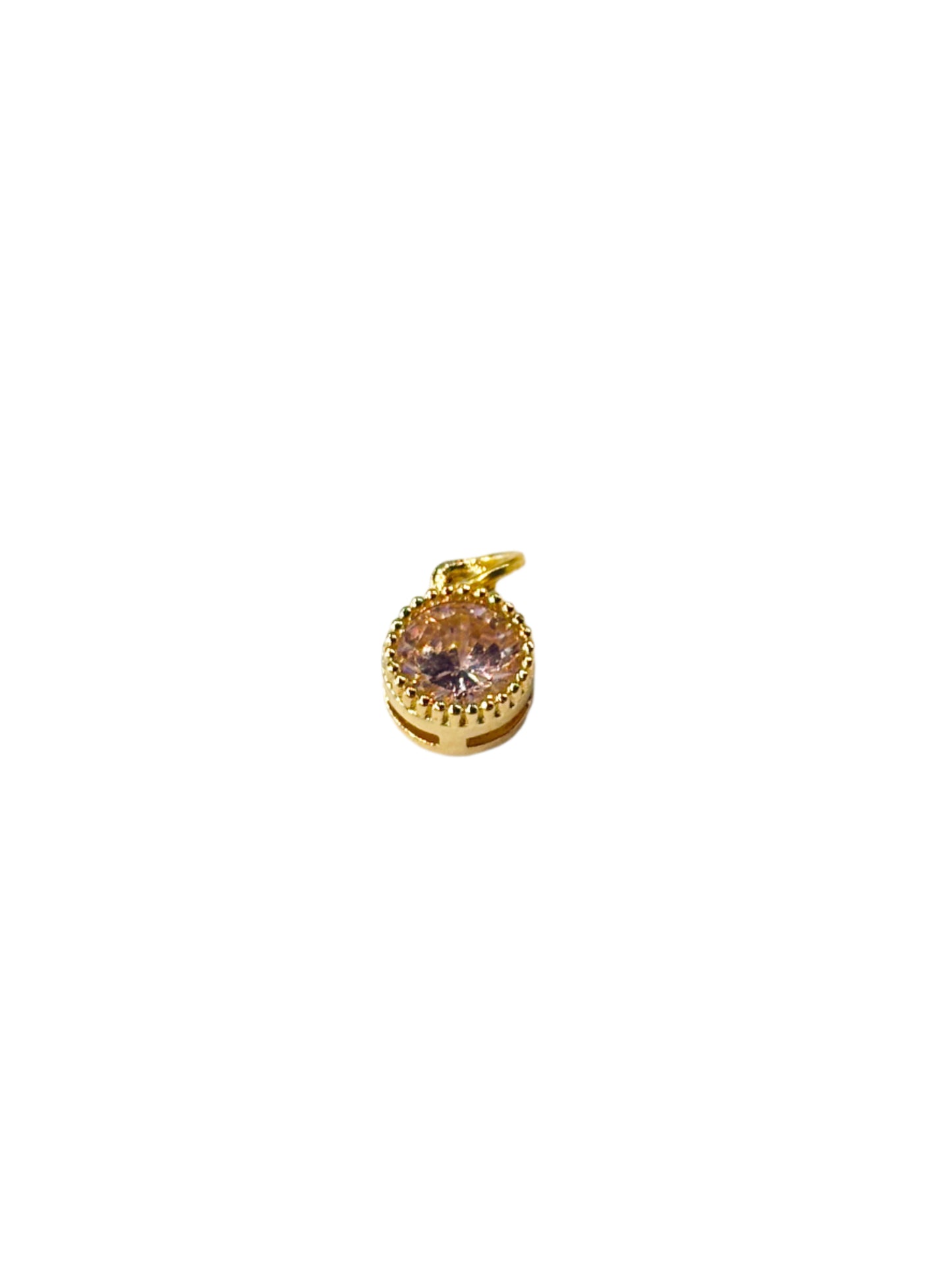 PINK CRYSTAL CIRCLE CHARM