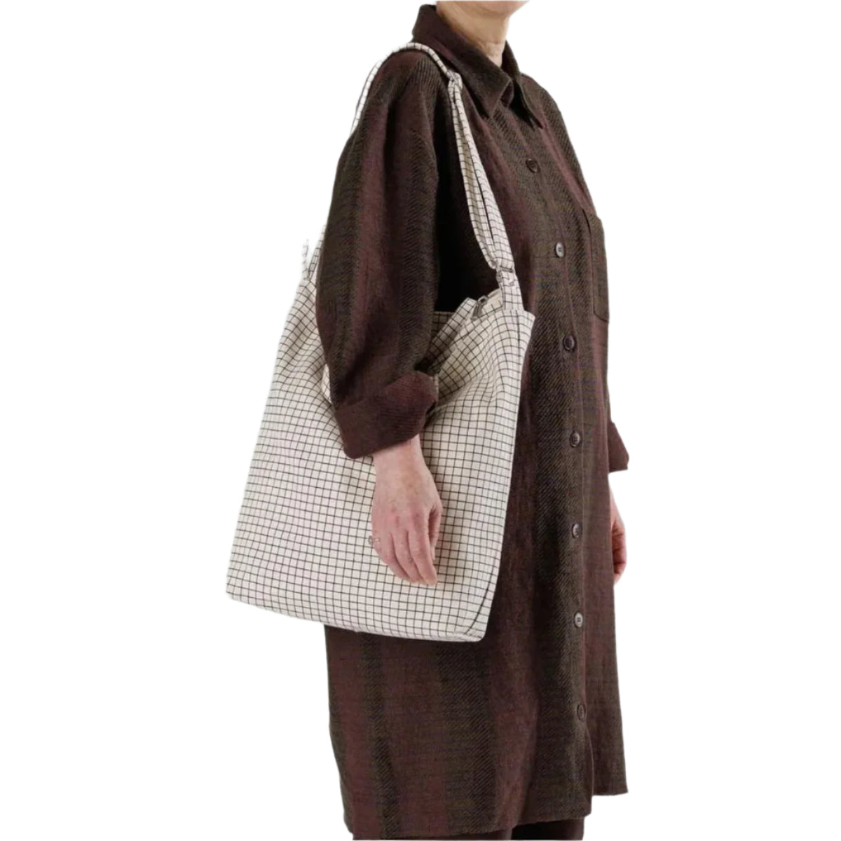 GRID ZIP TOTE BAG