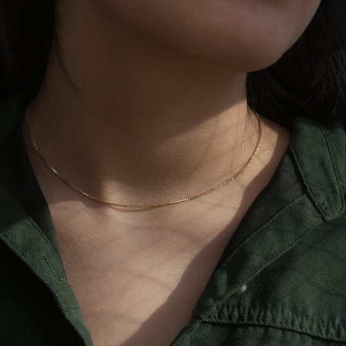 BOX CHAIN 16" in GOLD