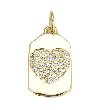 GOLD HEART TAG CHARM