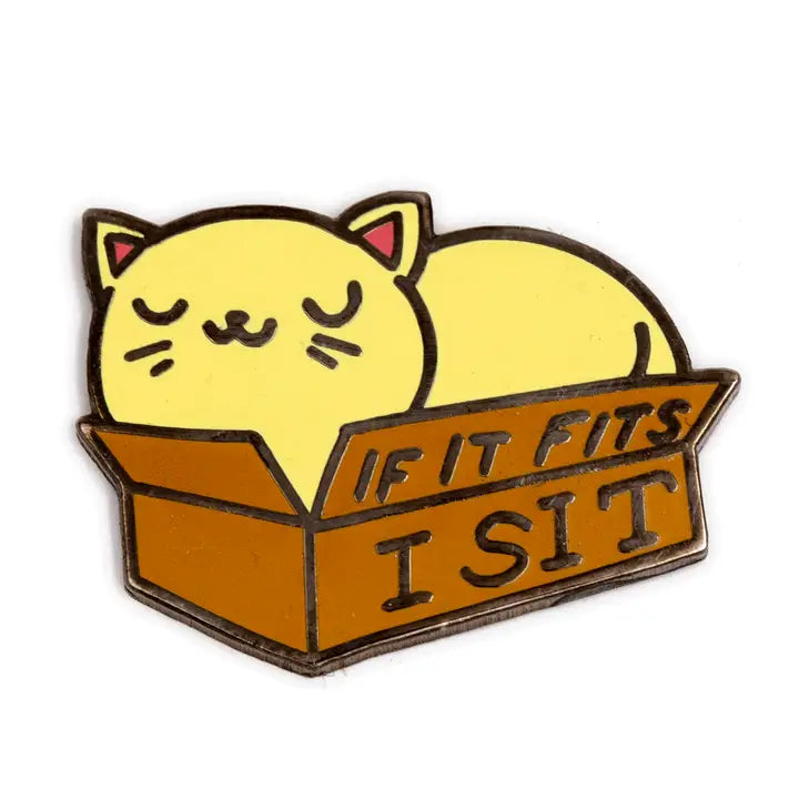 'IF I FITS I SIT' PIN