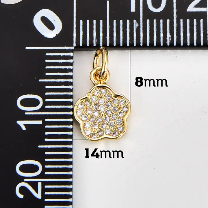PAVE FLOWER CHARM