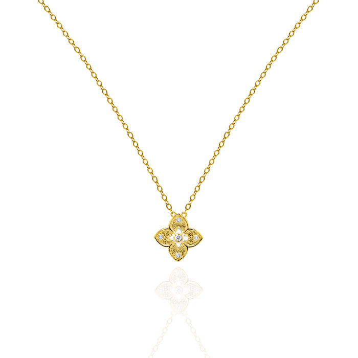 GOLD CLOVER NECKLACE