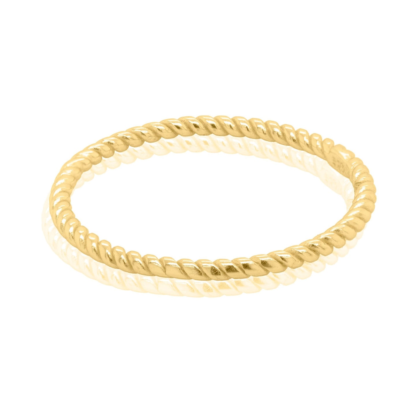 GOLD PLAIN ROPE MIDI RING