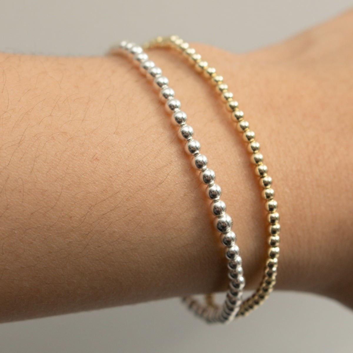 BALL BRACELET 3MM in SILVER