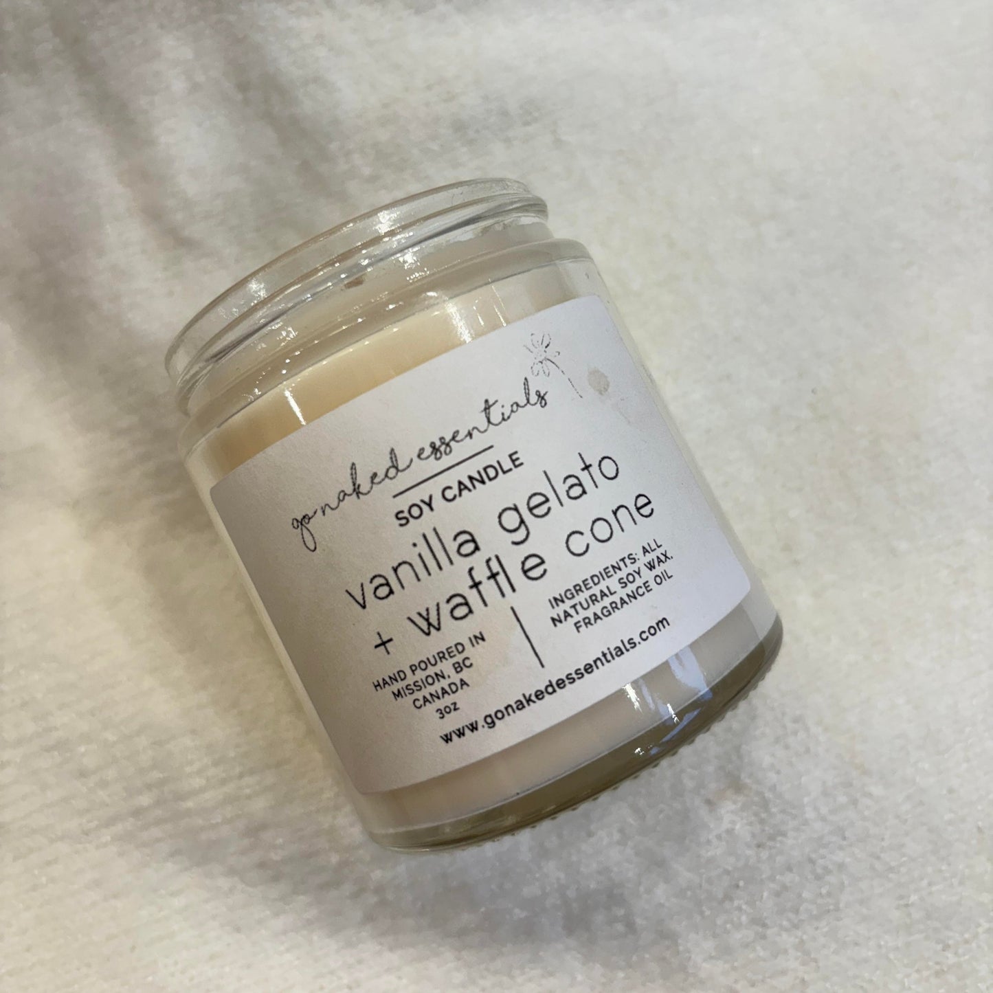 VANILLA GELATO + WAFFLE CONE CANDLE