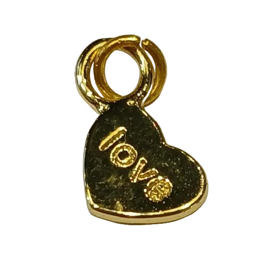 GOLD 'LOVE' HEART CHARM