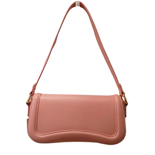 PINK VEGAN LEATHER HANDBAG
