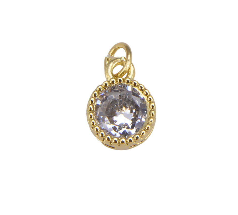 CIRCLE CRYSTAL CHARM