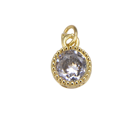 CIRCLE CRYSTAL CHARM