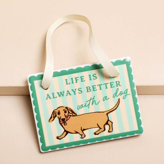 DOG HANGING PLAQUE