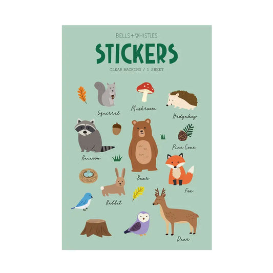 WOODLAND ANIMALS CLEAR STICKERS