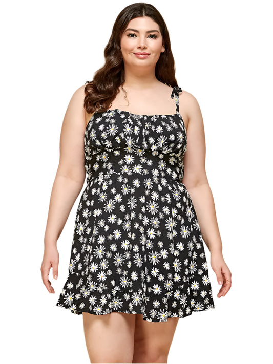 BLACK DAISY DRESS
