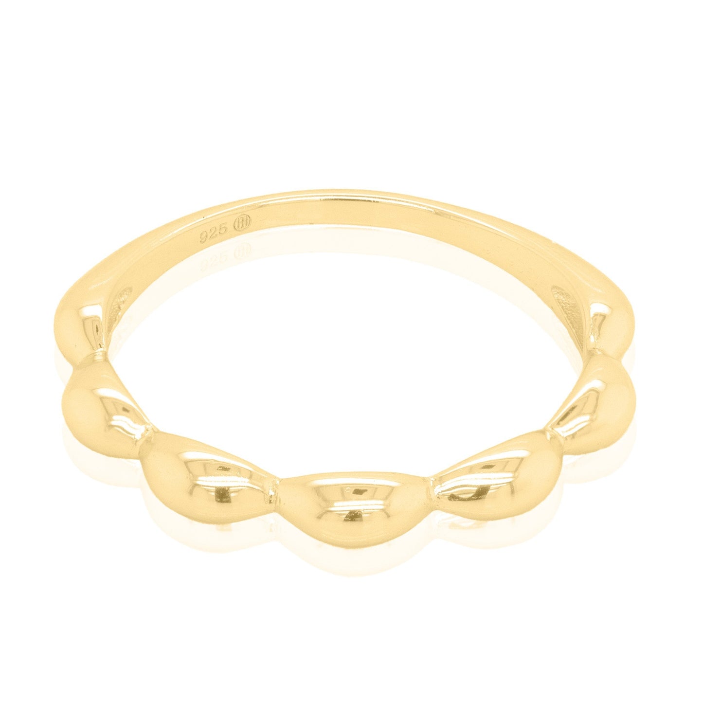 GOLD RICE BEAD RING