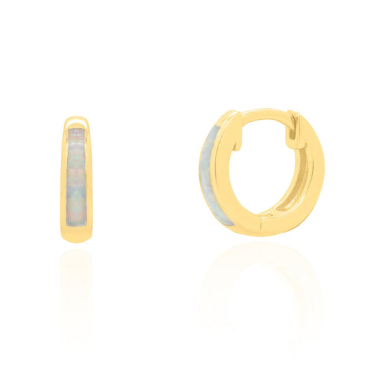 GOLD WHITE OPAL HUGGIES
