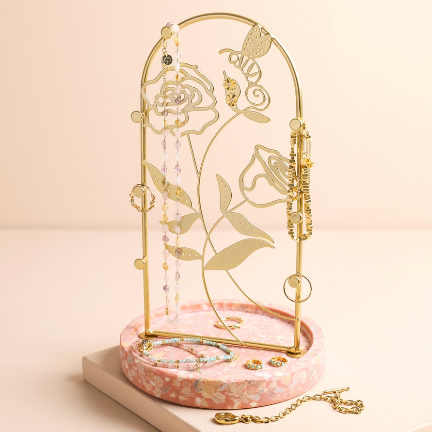 FLORAL TERRAZO JEWELRY STAND