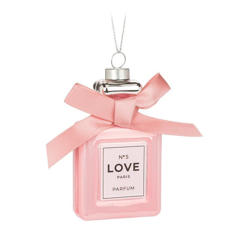 PINK PERFUME BOTTLE ORNAMENT